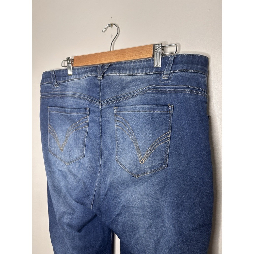 Democracy "Ab"technology Dark Blue Straight Ankle Women's Jeans Plus Size 16W - Picture 7 of 9